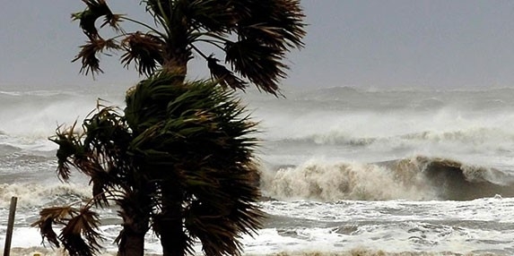 active hurricane affecting ocean water