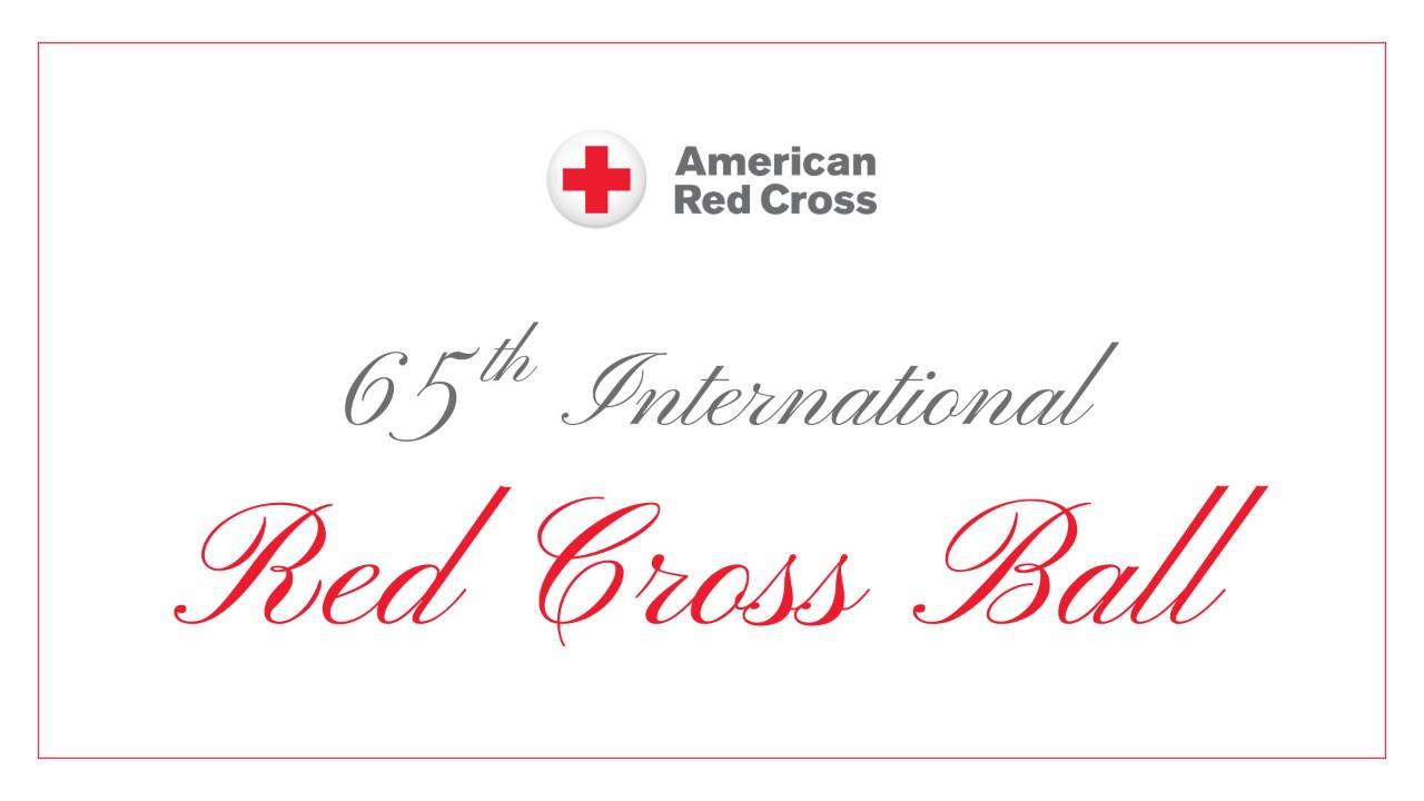 Banner announcing 65th International Red Cross Ball