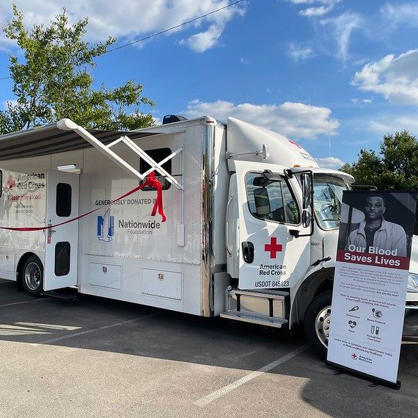 New blood mobile that allows for the biomed team to do blood drives.