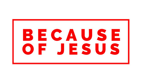 Because of Jesus logo