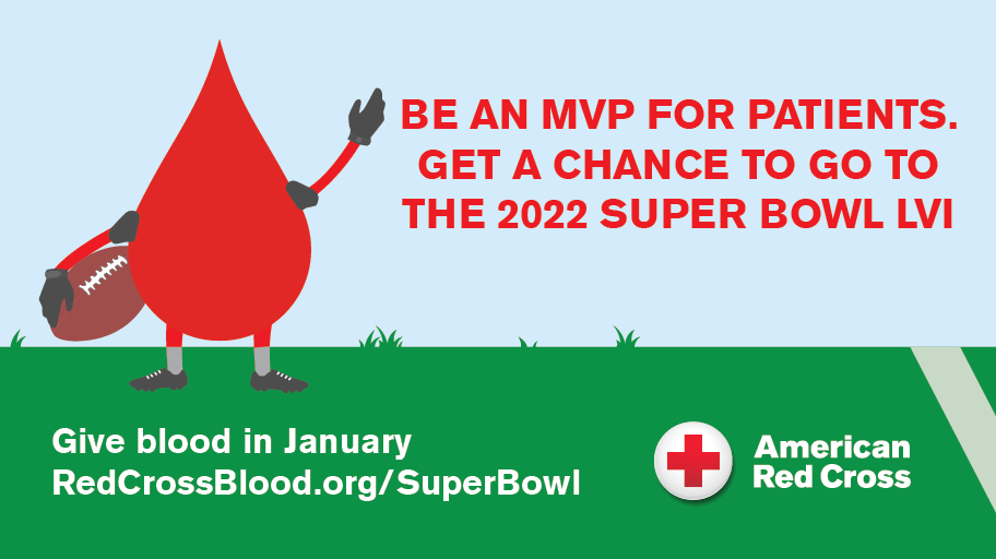 Red Cross teams up with the NFL to urge blood and plasma donation during  National Blood Donor Month