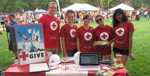 group of red cross youth volunteers