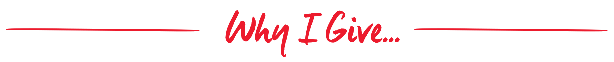 Why I Give