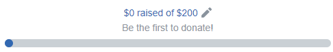 Facebook fundraiser example donation goal