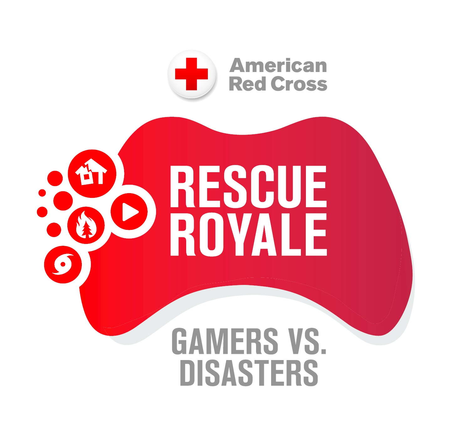 Rescue Royale logo with "Gamers vs. Disasters" in text