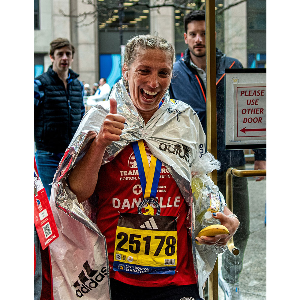 Danielle A. after finishing marathon