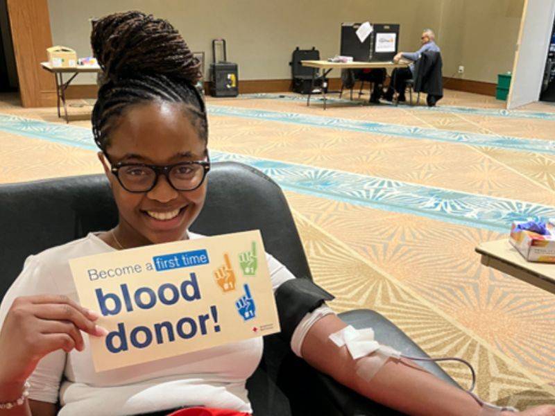 female blood donor