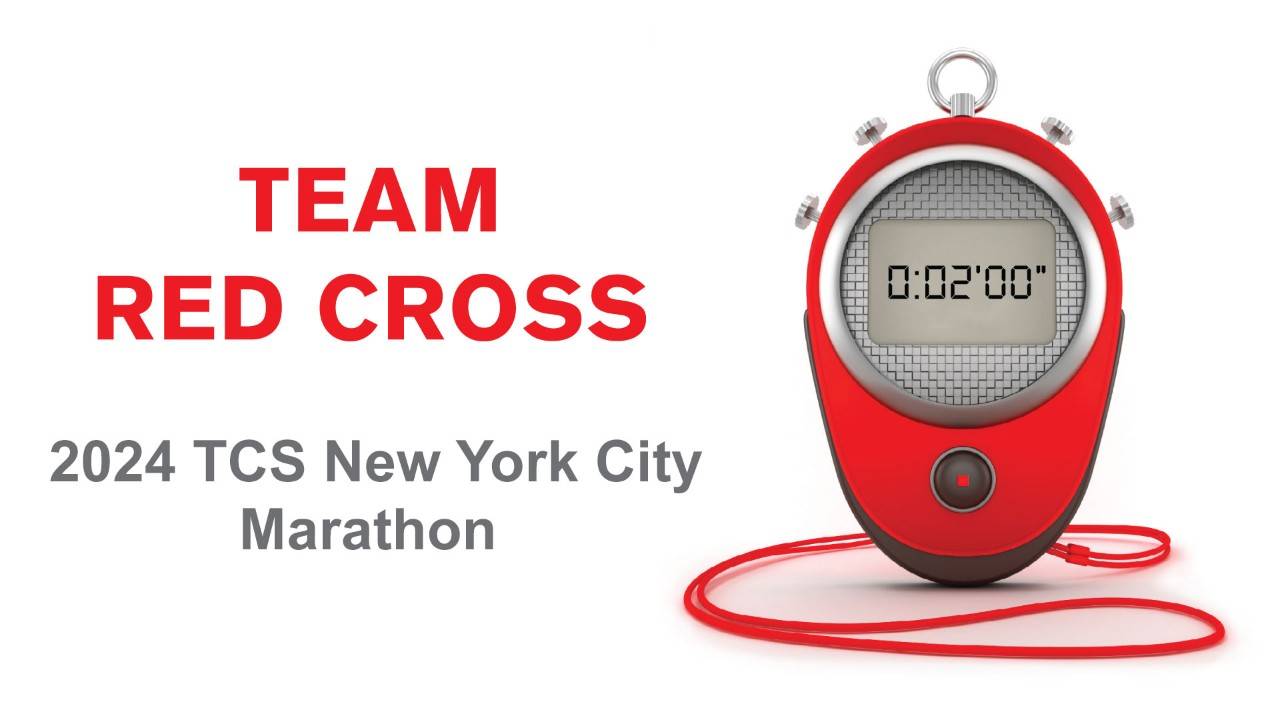 Team red cross NYC Marathon Banner