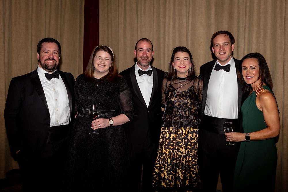 Group photo of six people at the Red Cross Gala.