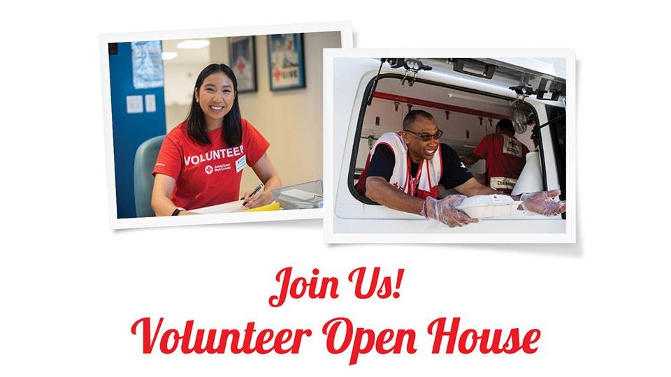 Volunteer Open House banner.