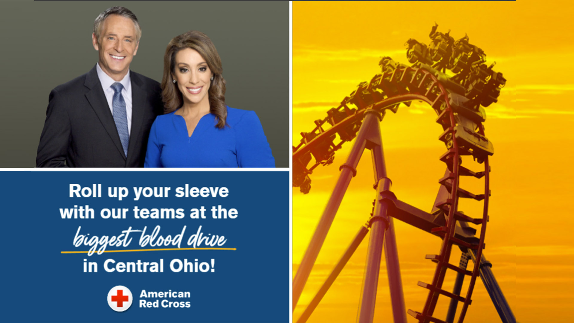 central and southern ohio news reporters and roller coaster graphic