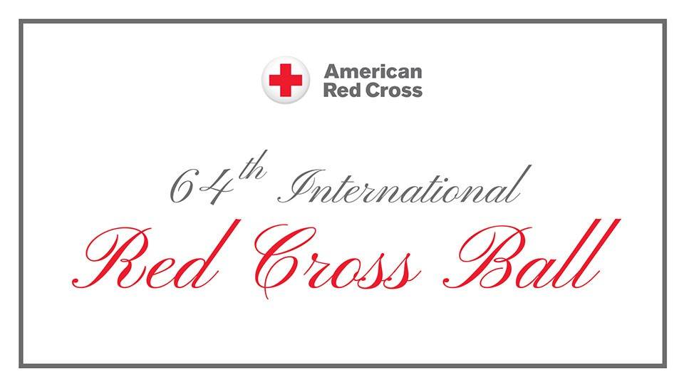 Banner announcing 64th International Red Cross Ball