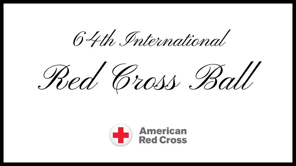 Banner announcing 64th International Red Cross Ball
