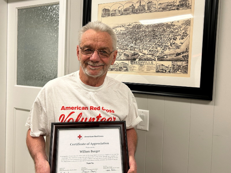 william bunger and certificate of appreciation