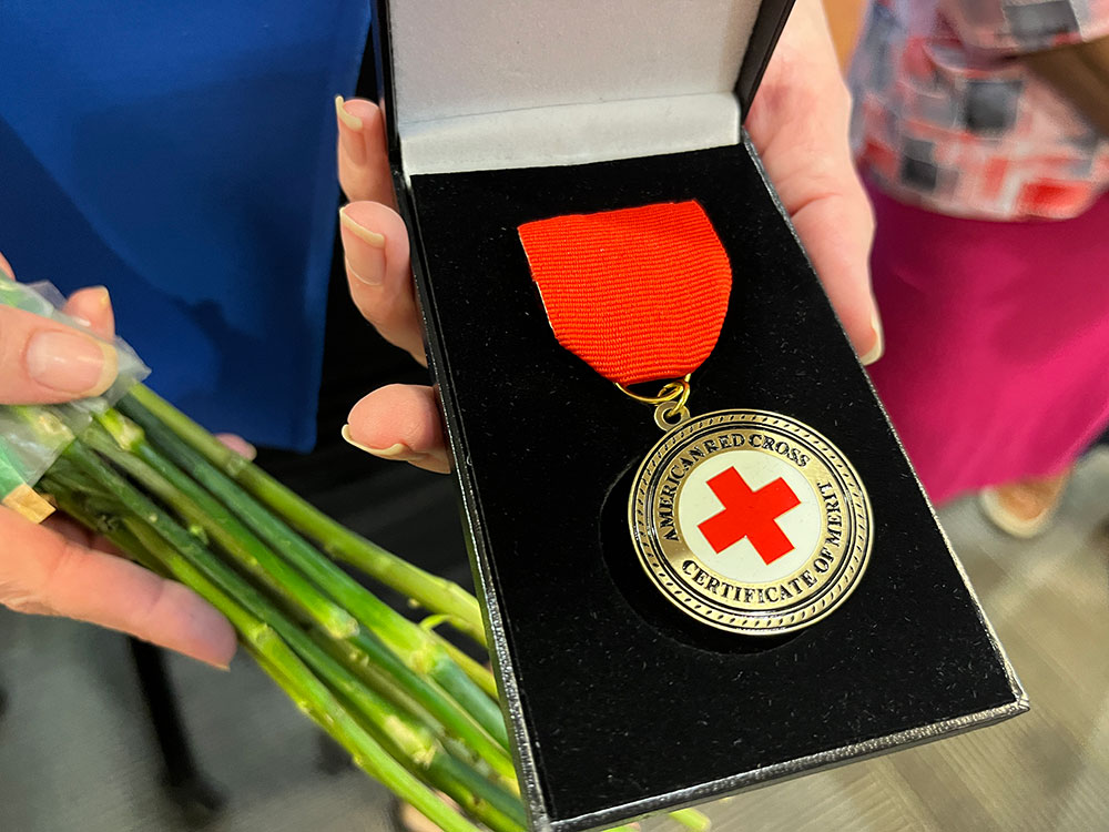 American Red Cross Certificate of Merit medal.