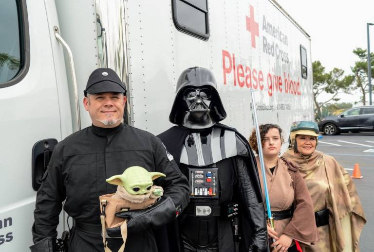 Star Wars cosplayers pictured at the May the 4th Blood Drive