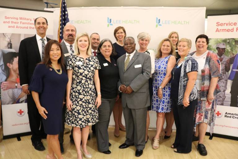 Red Cross, Lee Health and Cape Coral Hospital leadership