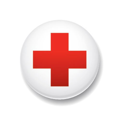 Red Cross logo.