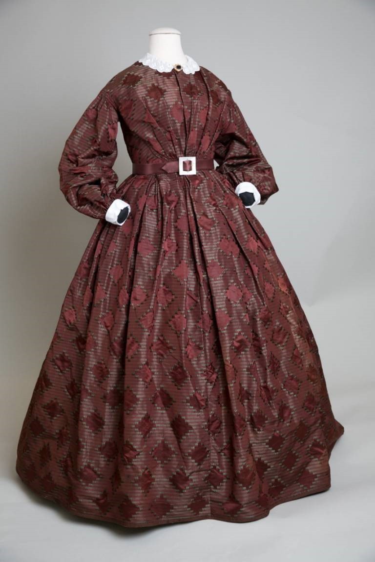 Dress worn by Clara Barton, circa 1861–1873