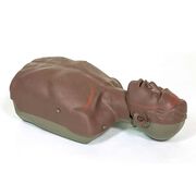 Brayden/OBI Adult CPR Manikin with LED Red Light CPR Feedback, Brown laying horizontal.