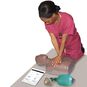 Student learning CPR with the Brayden/OBI Adult CPR Manikin with LED Red Light CPR Feedback, Brown.