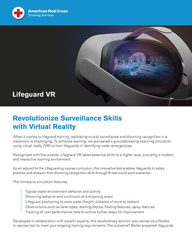 Red Cross Lifeguard Virtual Reality Training App brochure