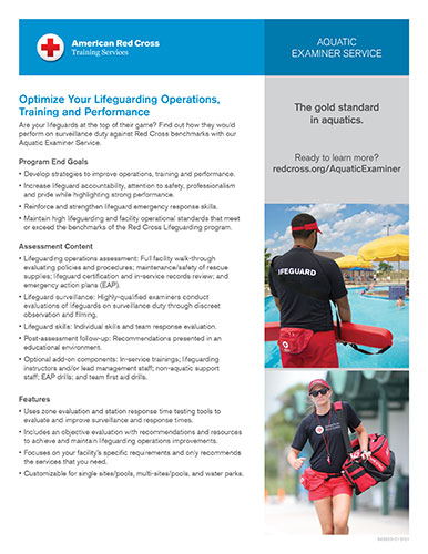 Red Cross Aquatic Examiner Service brochure